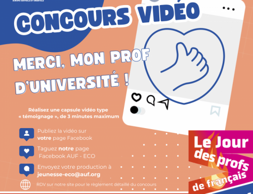 Lancement du Concours de création vidéo «Merci, mon prof d’université !» – AUF